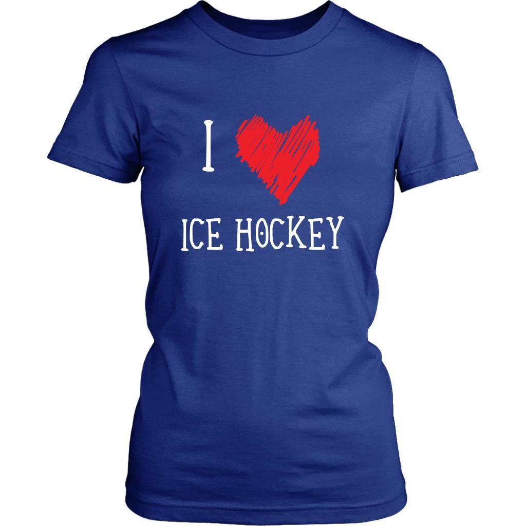 Ice Hockey t-shirt - I Love Ice Hockey - Women Gift-T-shirt-Teelime | shirts-hoodies-mugs