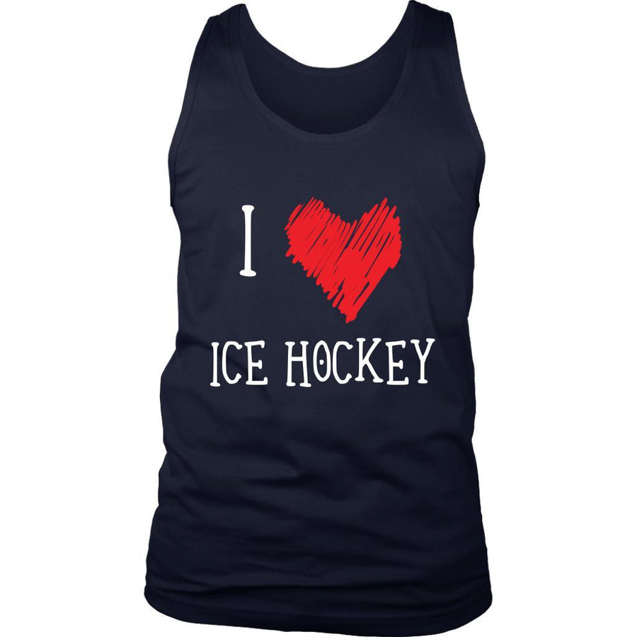 Ice Hockey tank top - I Love Ice Hockey - Men Sport apparel Gift-T-shirt-Teelime | shirts-hoodies-mugs