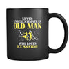 Ice skating Never underestimate an old man who loves ice skating 11oz Black Mug-Drinkware-Teelime | shirts-hoodies-mugs