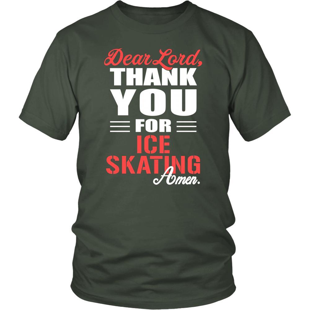 Ice skating Shirt - Dear Lord, thank you for Ice skating Amen- Hobby-T-shirt-Teelime | shirts-hoodies-mugs
