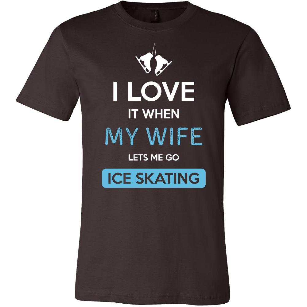 Ice skating Shirt - I love it when my wife lets me go Ice skating - Hobby Gift-T-shirt-Teelime | shirts-hoodies-mugs