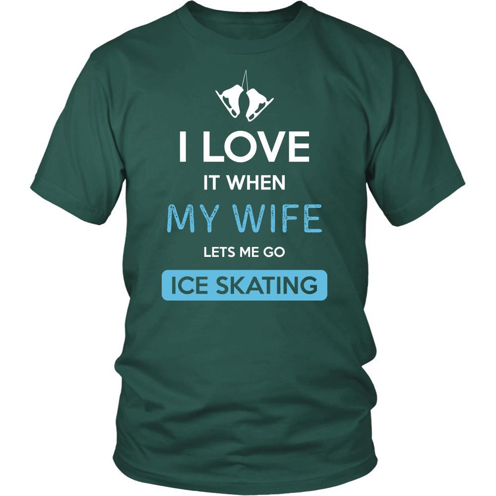 Ice skating Shirt - I love it when my wife lets me go Ice skating - Hobby Gift-T-shirt-Teelime | shirts-hoodies-mugs
