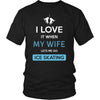 Ice skating Shirt - I love it when my wife lets me go Ice skating - Hobby Gift-T-shirt-Teelime | shirts-hoodies-mugs