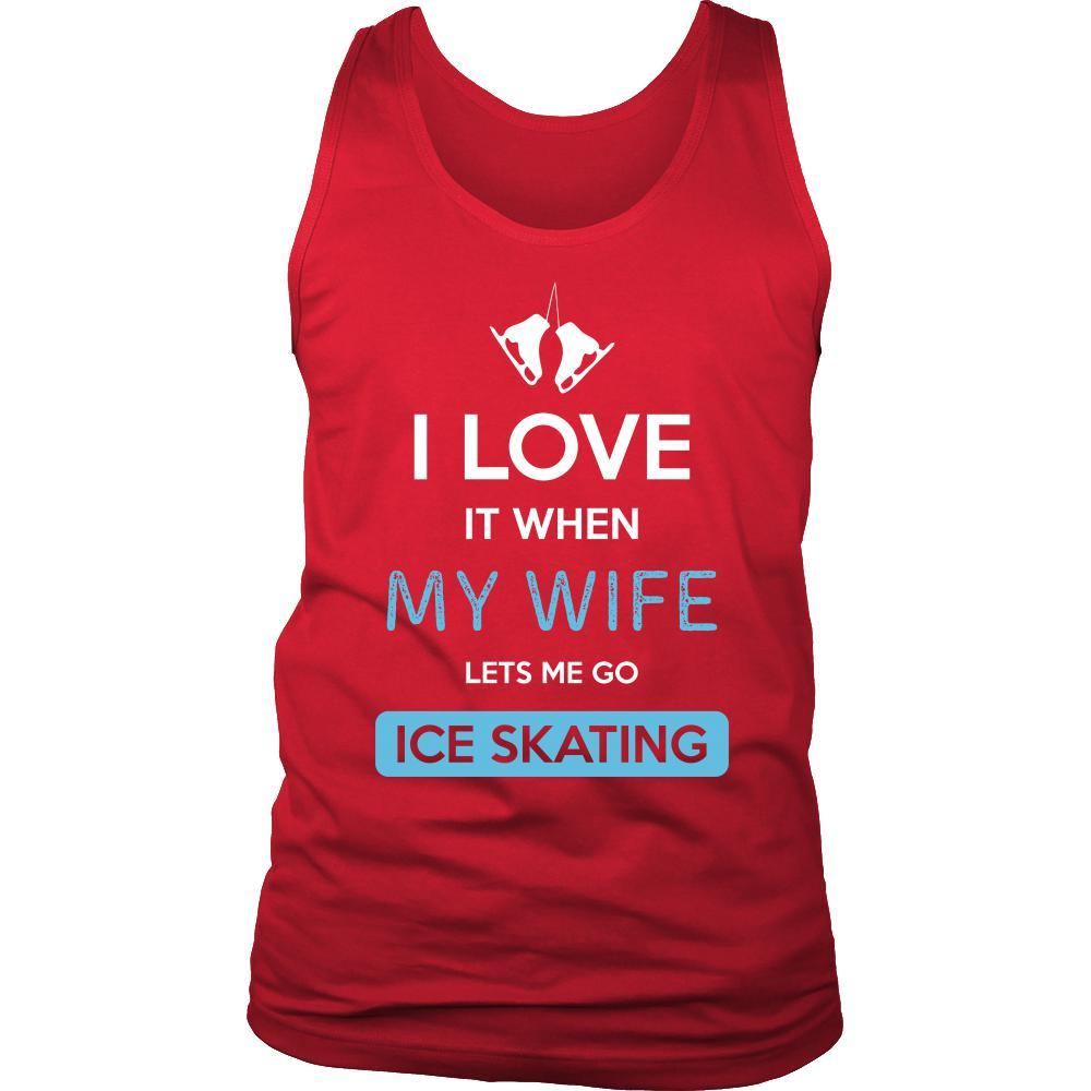 Ice skating Shirt - I love it when my wife lets me go Ice skating - Hobby Gift-T-shirt-Teelime | shirts-hoodies-mugs