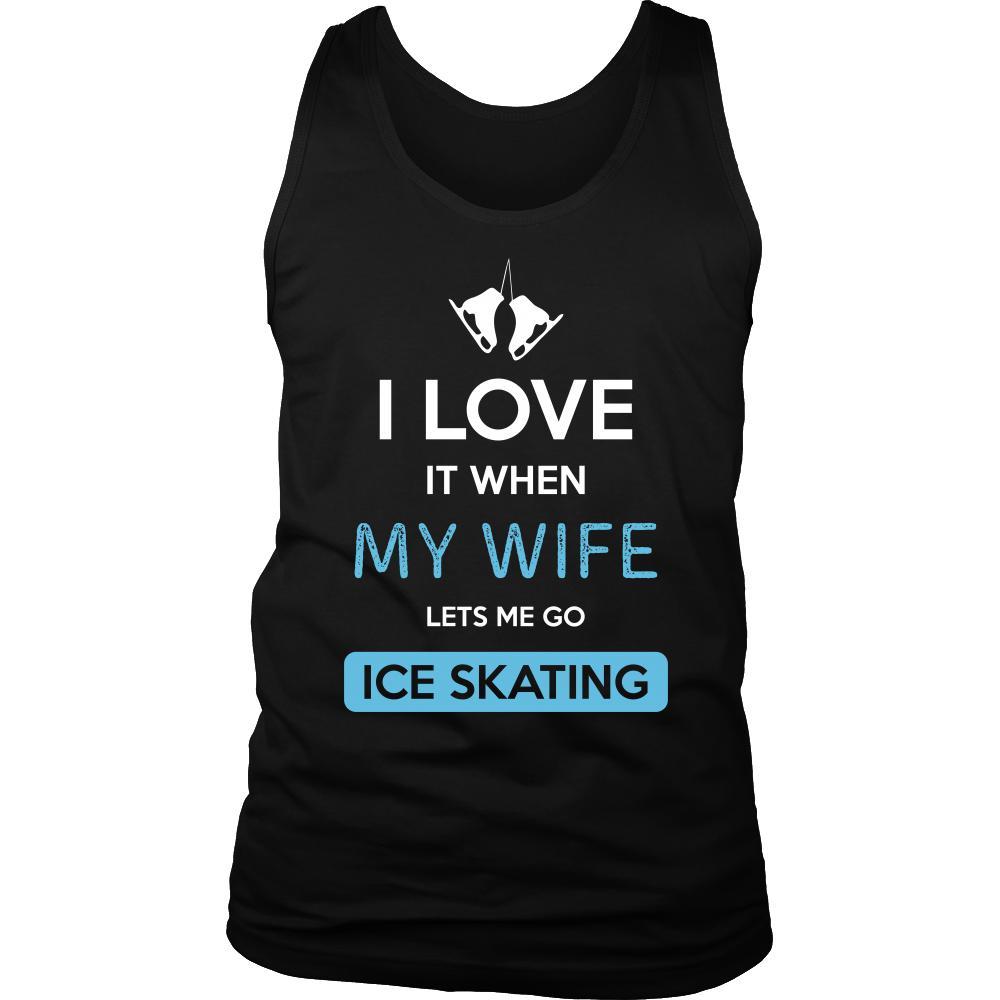 Ice skating Shirt - I love it when my wife lets me go Ice skating - Hobby Gift-T-shirt-Teelime | shirts-hoodies-mugs