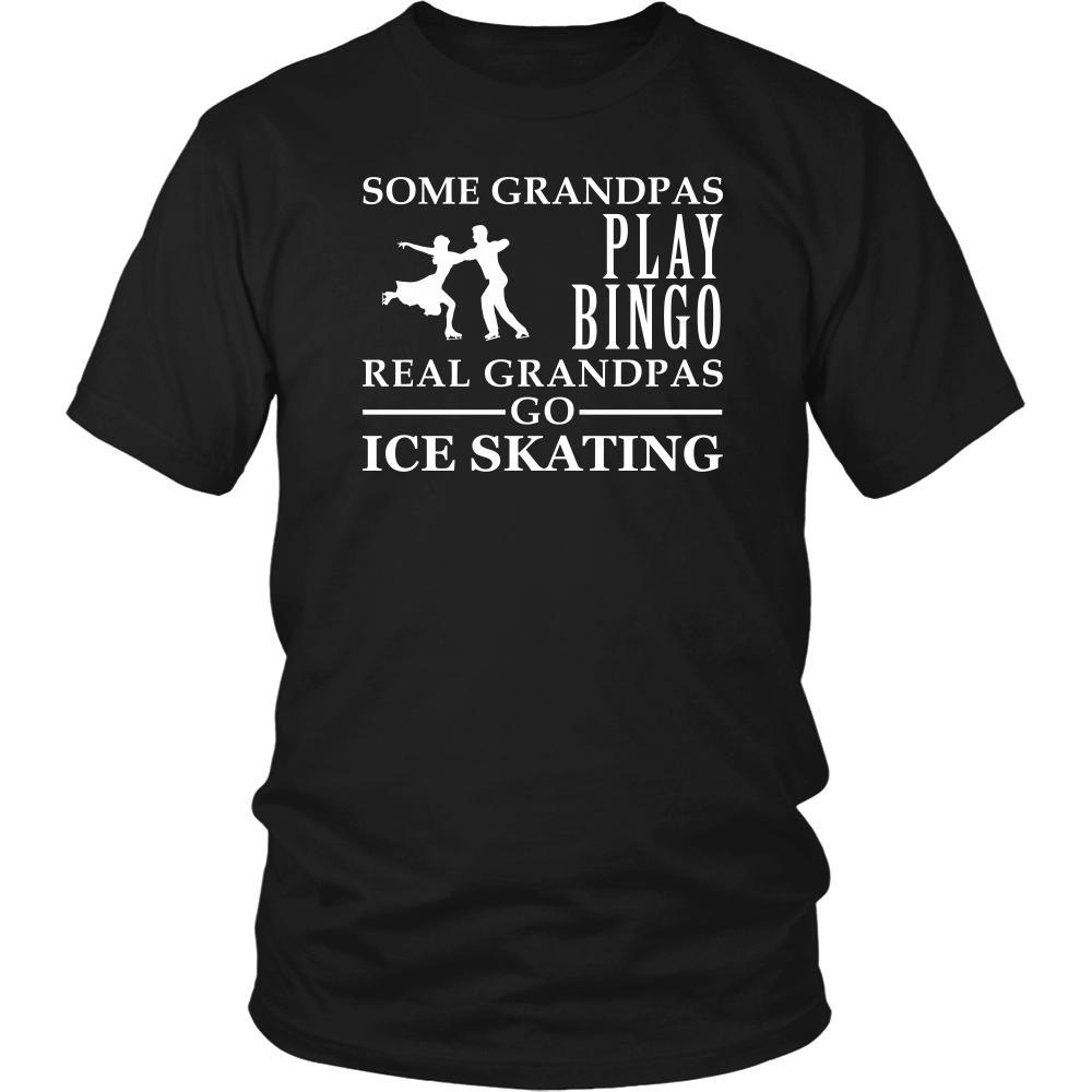 Ice Skating Shirt Some Grandpas play bingo, real Grandpas go Ice Skating Family Hobby-T-shirt-Teelime | shirts-hoodies-mugs
