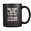 Ice skating some people have to wait a lifetime to meet their favorite ice skater mine calls me dad 11oz Black Mug-Drinkware-Teelime | shirts-hoodies-mugs