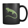 Iguana Animal Illustration 11oz Black Mug-Drinkware-Teelime | shirts-hoodies-mugs