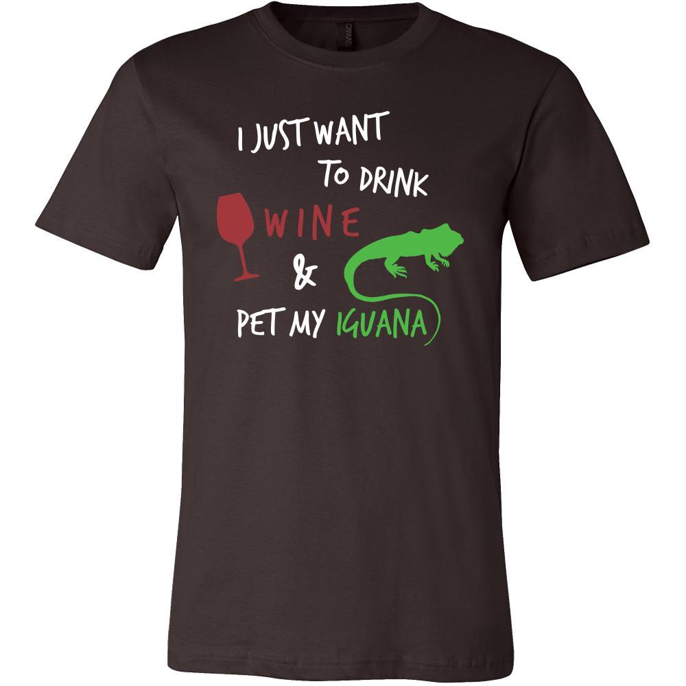 Iguanas Shirt - Wine and Iguana - Animal Lover Gift-T-shirt-Teelime | shirts-hoodies-mugs