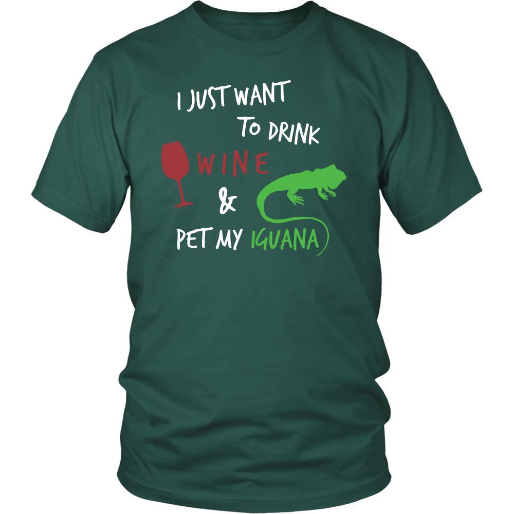 Iguanas Shirt - Wine and Iguana - Animal Lover Gift-T-shirt-Teelime | shirts-hoodies-mugs