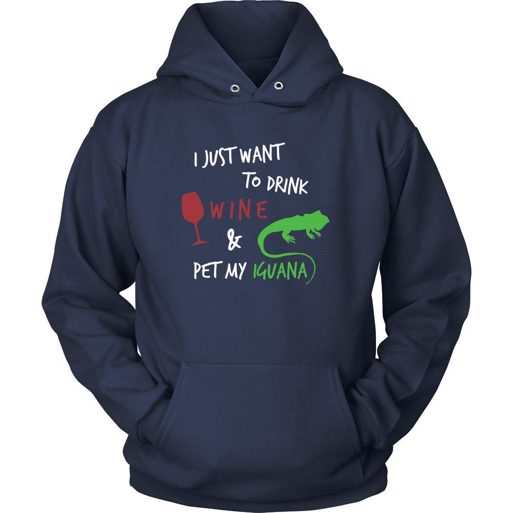 Iguanas Shirt - Wine and Iguana - Animal Lover Gift-T-shirt-Teelime | shirts-hoodies-mugs