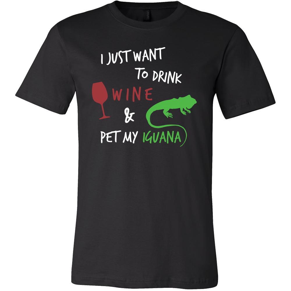Iguanas Shirt - Wine and Iguana - Animal Lover Gift-T-shirt-Teelime | shirts-hoodies-mugs