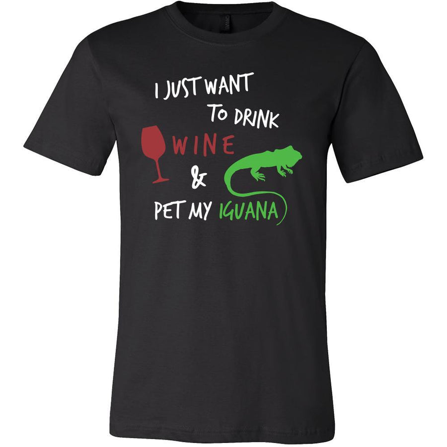 Iguanas Shirt - Wine and Iguana - Animal Lover Gift-T-shirt-Teelime | shirts-hoodies-mugs