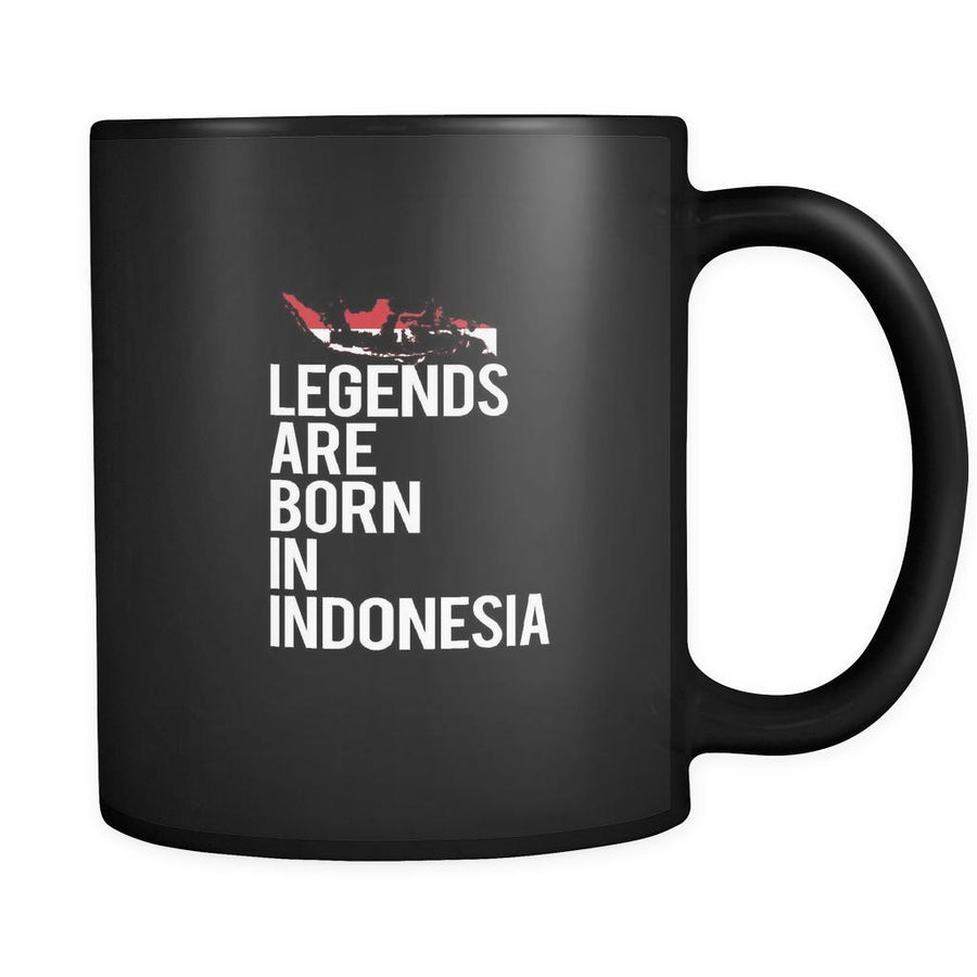 Indonesia Legends are born in Indonesia 11oz Black Mug-Drinkware-Teelime | shirts-hoodies-mugs