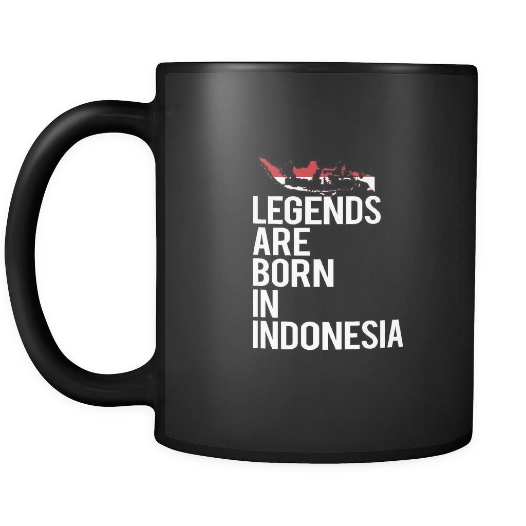 Indonesia Legends are born in Indonesia 11oz Black Mug-Drinkware-Teelime | shirts-hoodies-mugs
