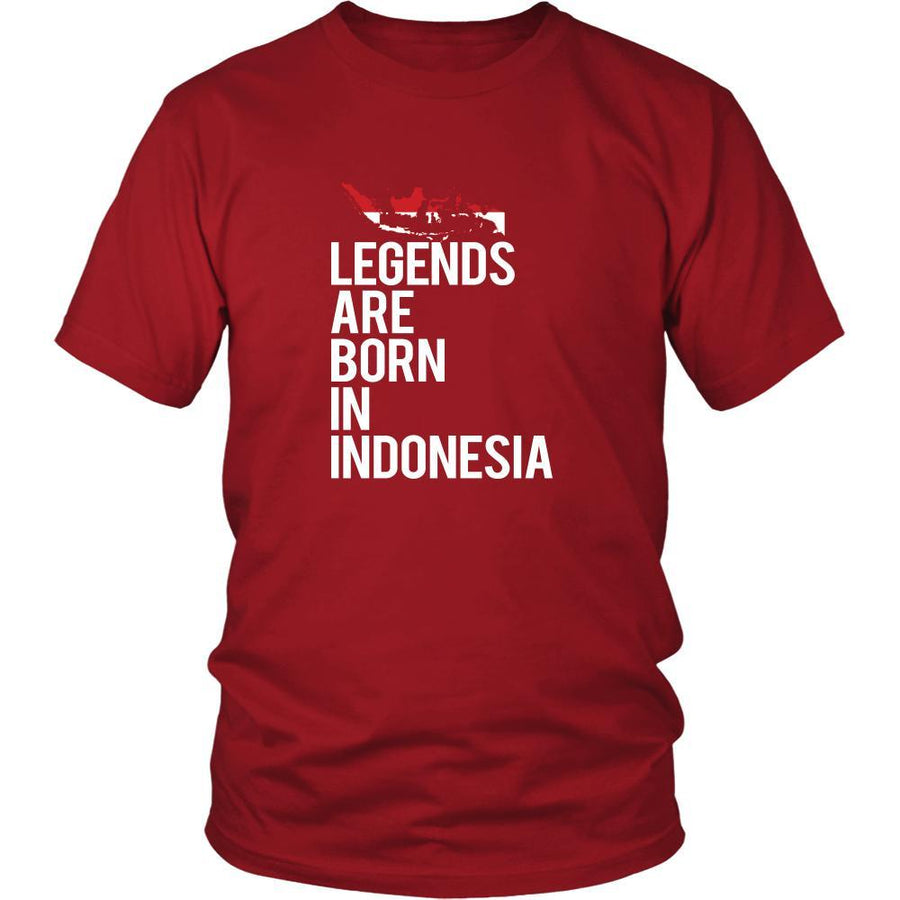 Indonesia Shirt - Legends are born in Indonesia - National Heritage Gift-T-shirt-Teelime | shirts-hoodies-mugs