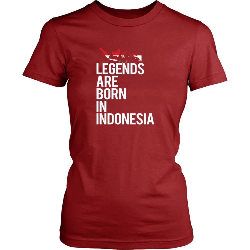 Indonesia Shirt - Legends are born in Indonesia - National Heritage Gift-T-shirt-Teelime | shirts-hoodies-mugs