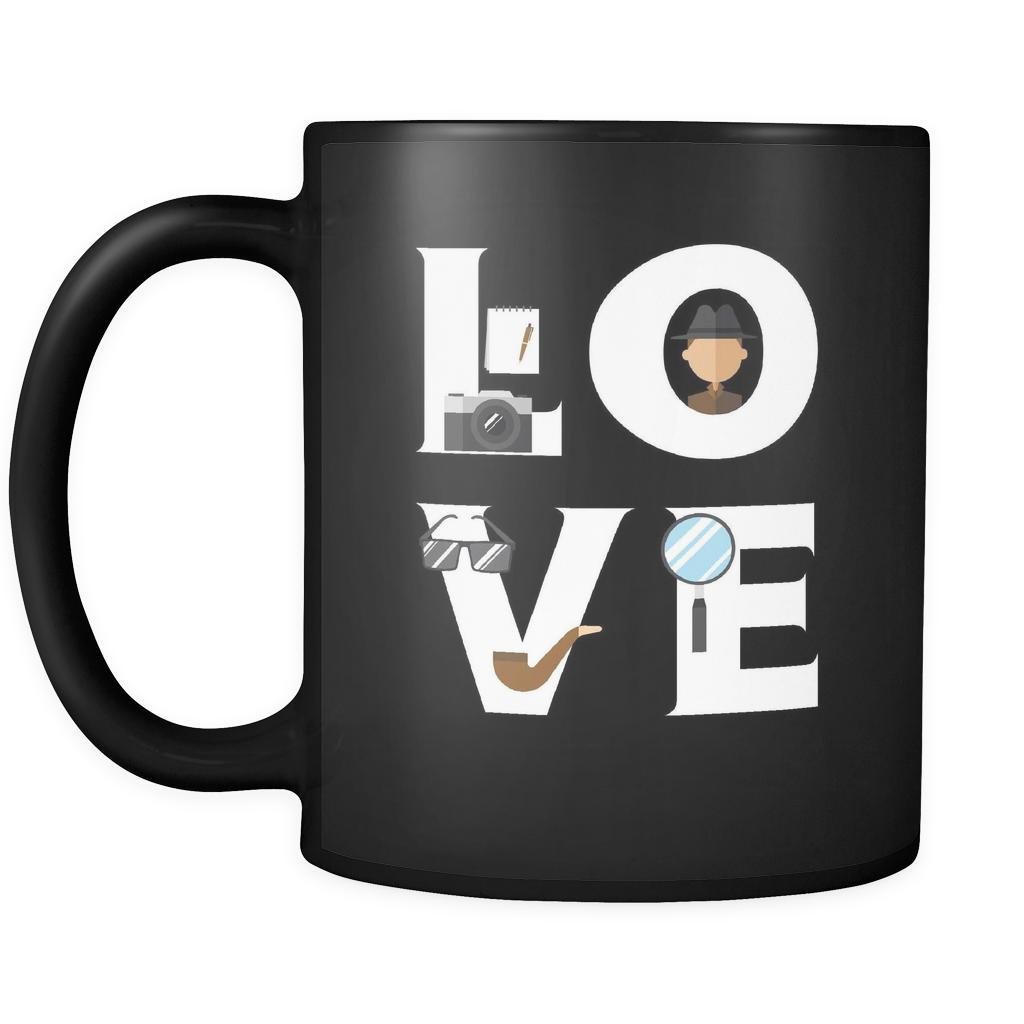 Inspector - LOVE Inspector - 11oz Black Mug-Drinkware-Teelime | shirts-hoodies-mugs
