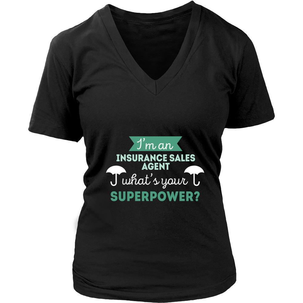 Insurance sales agent Shirt - I'm an Insurance sales agent, what's your superpower? - Profession Gift-T-shirt-Teelime | shirts-hoodies-mugs