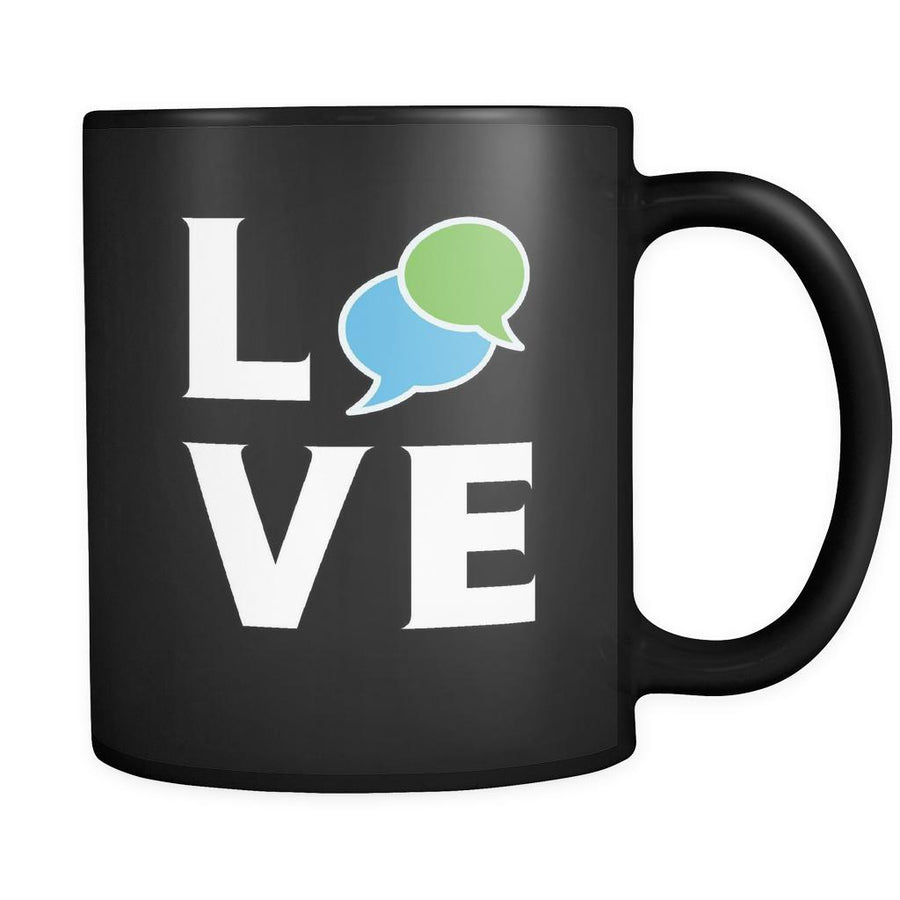 Interpreter / Translator - LOVE Interpreter / Translator - 11oz Black Mug-Drinkware-Teelime | shirts-hoodies-mugs