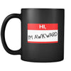 Introverts Hi, I'm Awkward 11oz Black Mug-Drinkware-Teelime | shirts-hoodies-mugs