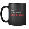 Introverts I Went Outside Once And I Died 11oz Black Mug-Drinkware-Teelime | shirts-hoodies-mugs