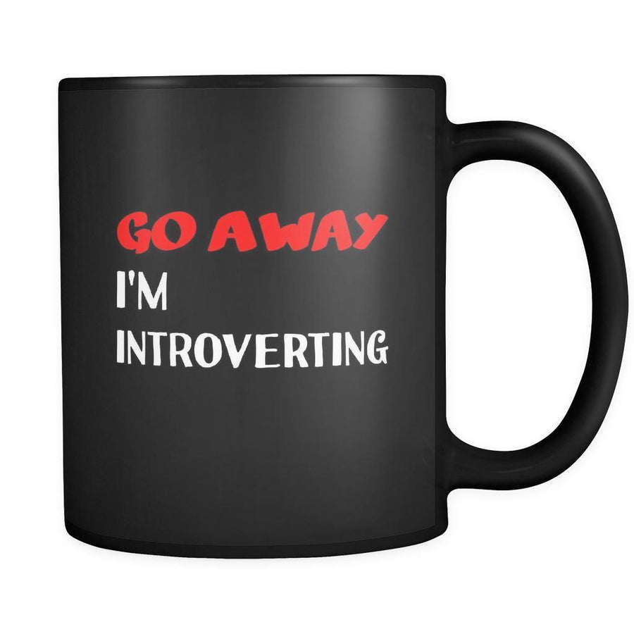 Introverts I Went Outside Once And I Died - Two 11oz Black Mug-Drinkware-Teelime | shirts-hoodies-mugs