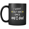 Introverts I Went Outside Once And I Died - Two 11oz Black Mug-Drinkware-Teelime | shirts-hoodies-mugs