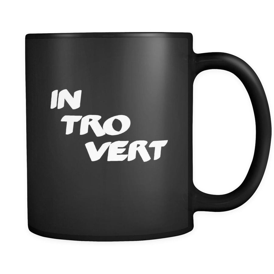 Introverts In Tro Vert 11oz Black Mug-Drinkware-Teelime | shirts-hoodies-mugs