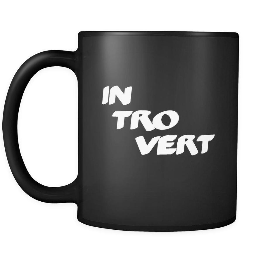 Introverts In Tro Vert 11oz Black Mug-Drinkware-Teelime | shirts-hoodies-mugs