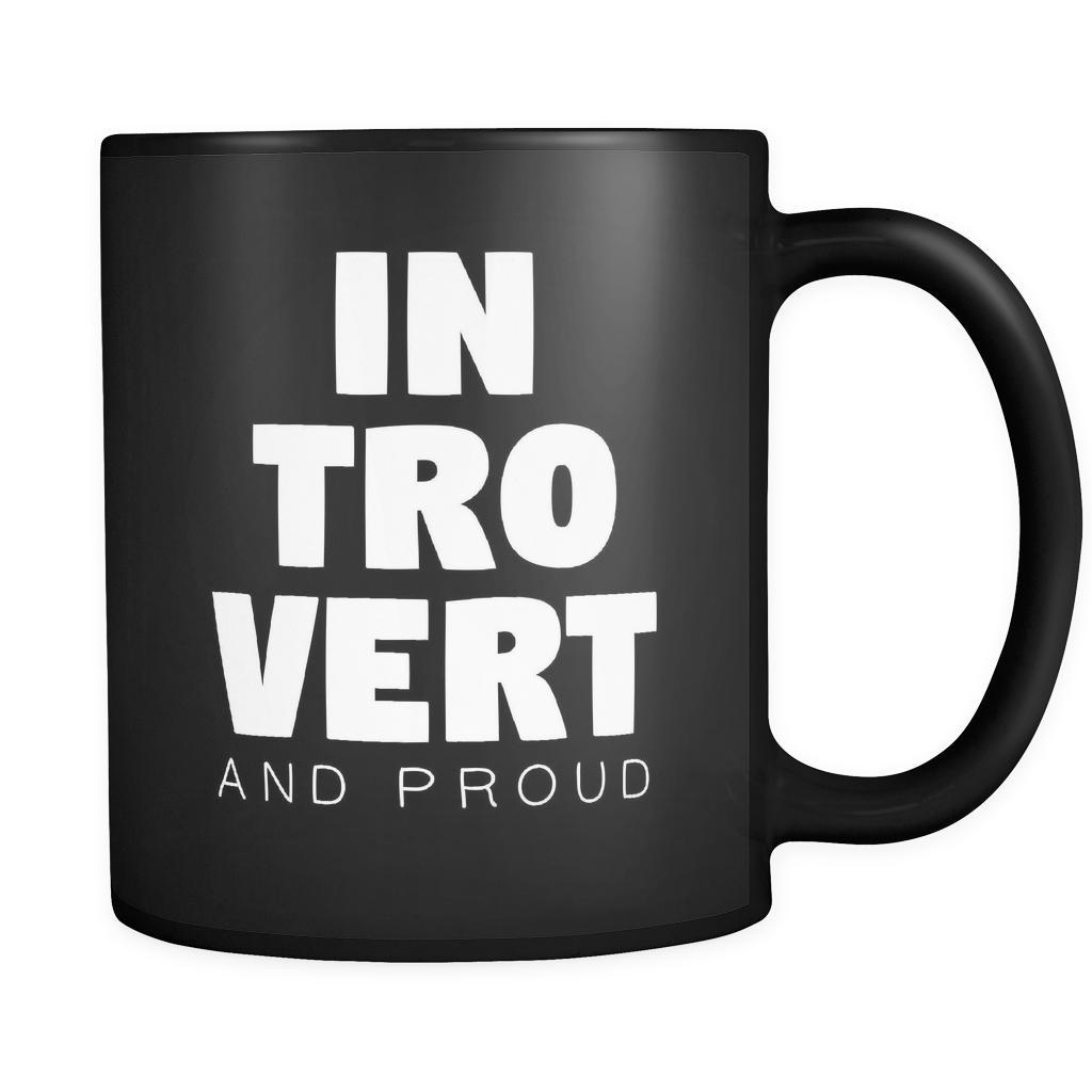 Introverts In Tro Vert And Proud 11oz Black Mug-Drinkware-Teelime | shirts-hoodies-mugs