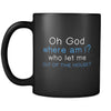 Introverts Where Am I, Who Let Me Out Of The House 11oz Black Mug-Drinkware-Teelime | shirts-hoodies-mugs