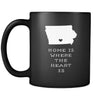 Iowa Home is where the heart is Iowa 11oz Black Mug-Drinkware-Teelime | shirts-hoodies-mugs