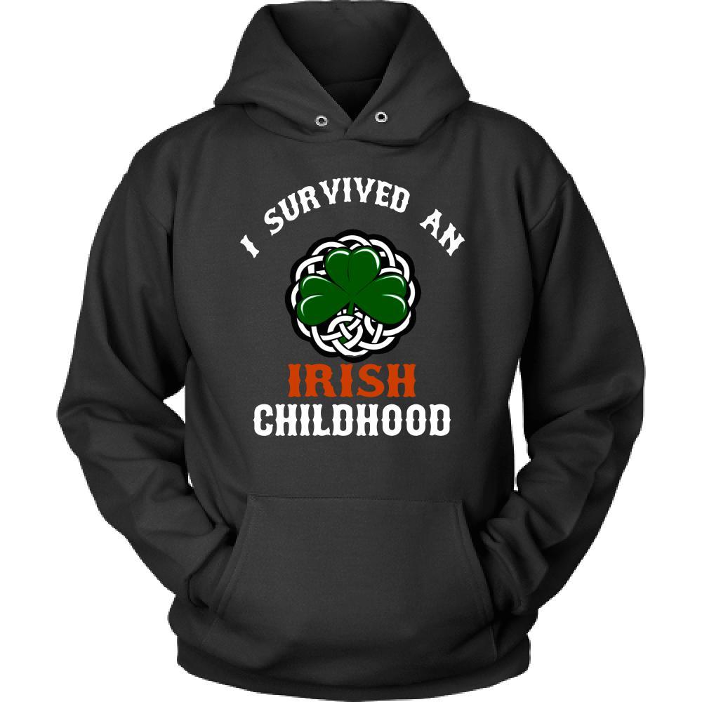 Irish T Shirt - I survived an Irish Childhood-T-shirt-Teelime | shirts-hoodies-mugs