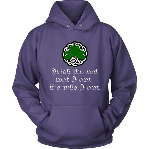 Irish T Shirt - Irish it's not wat I am it's who I am-T-shirt-Teelime | shirts-hoodies-mugs