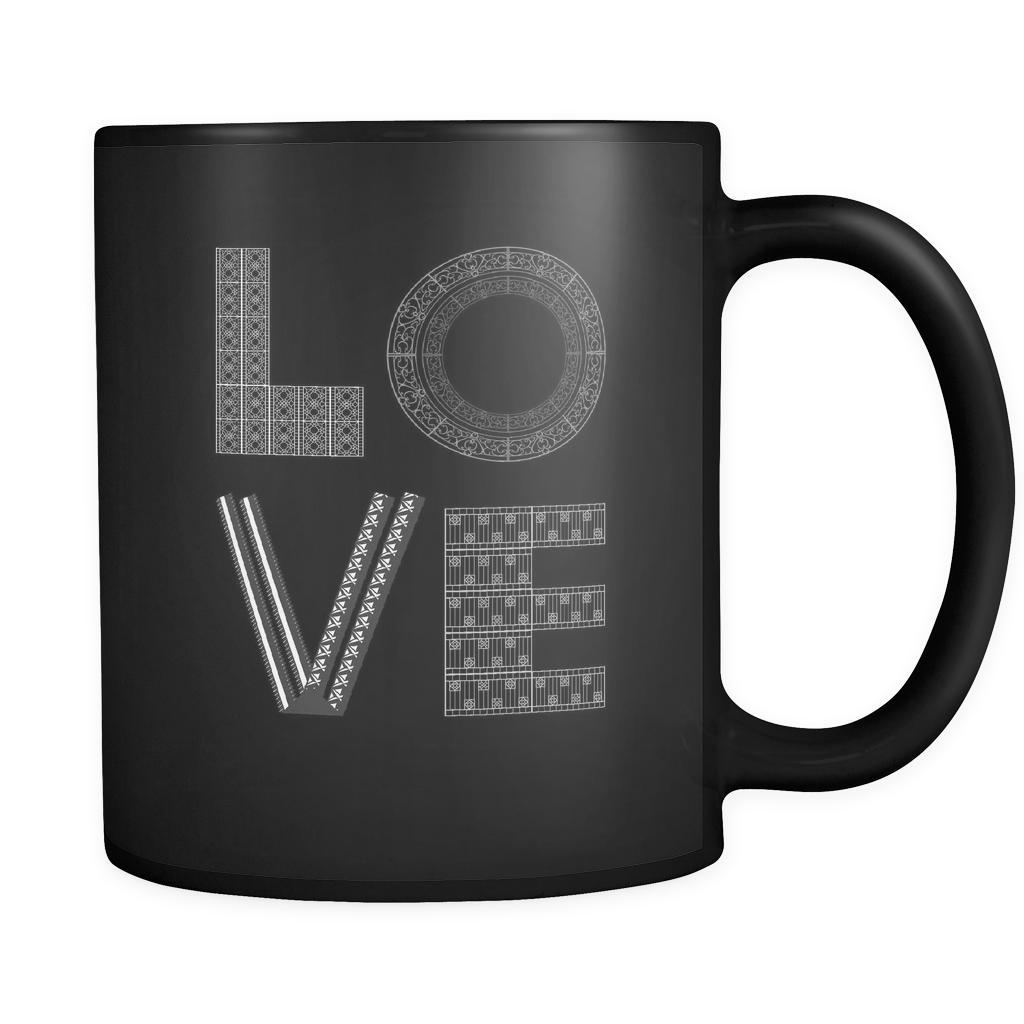 Ironworker / Welder - LOVE Ironworker / Welder - 11oz Black Mug-Drinkware-Teelime | shirts-hoodies-mugs