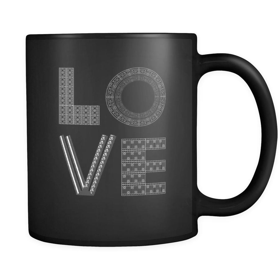 Ironworker / Welder - LOVE Ironworker / Welder - 11oz Black Mug-Drinkware-Teelime | shirts-hoodies-mugs