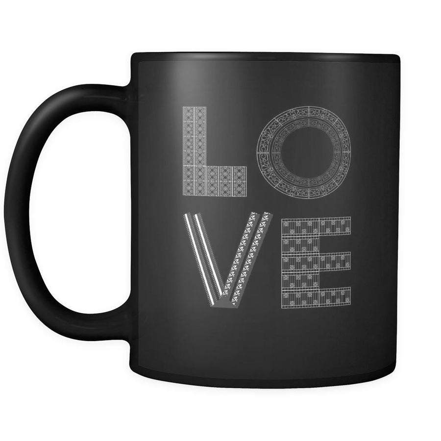 Ironworker / Welder - LOVE Ironworker / Welder - 11oz Black Mug-Drinkware-Teelime | shirts-hoodies-mugs