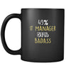 IT Manager 49% IT Manager 51% Badass 11oz Black Mug-Drinkware-Teelime | shirts-hoodies-mugs