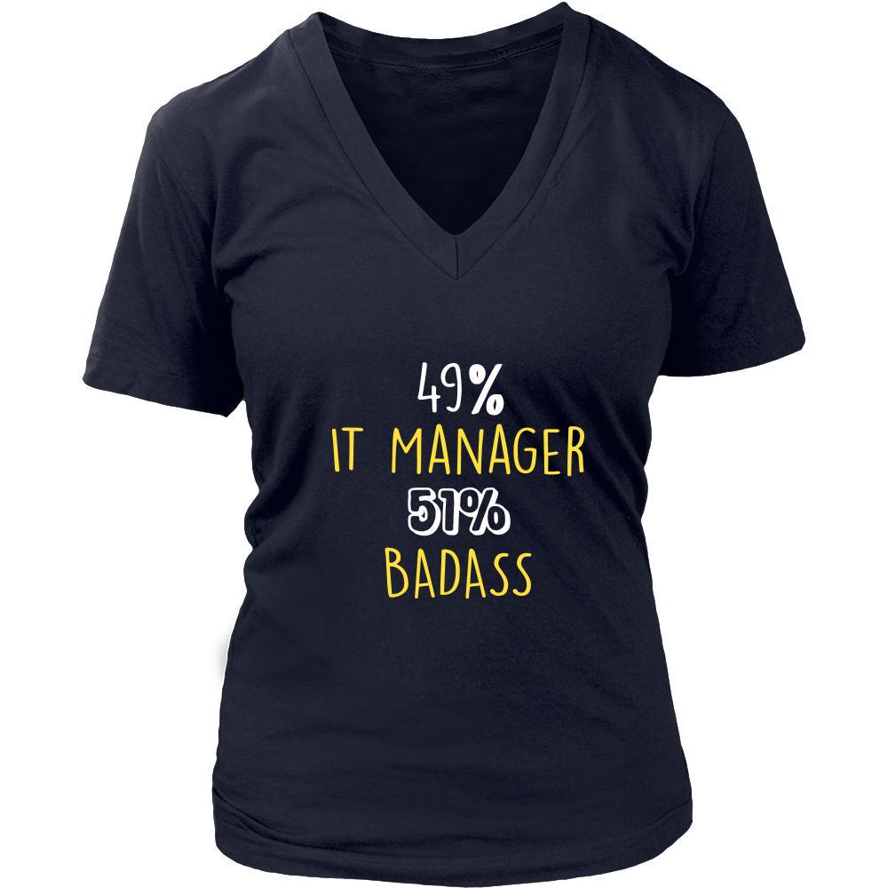 IT Manager Shirt - 49% IT Manager 51% Badass Profession-T-shirt-Teelime | shirts-hoodies-mugs