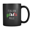 Italian Italian girls rule 11oz Black Mug-Drinkware-Teelime | shirts-hoodies-mugs