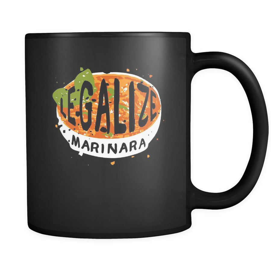 Italian Legalize marinara 11oz Black Mug-Drinkware-Teelime | shirts-hoodies-mugs