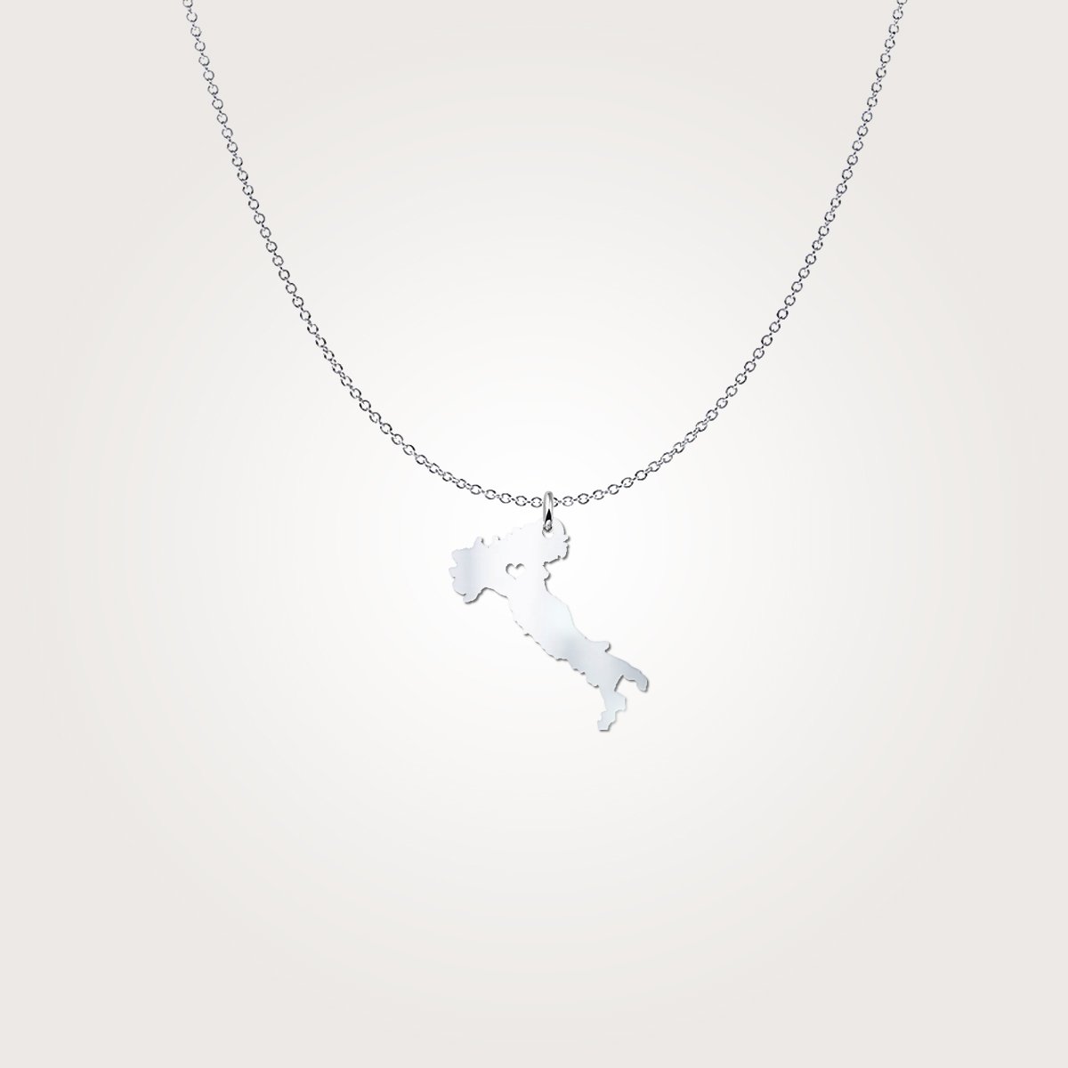 Italian map - Sterling Silver .925 Necklace with Pendant-pendant-Teelime | shirts-hoodies-mugs