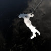 Italian map - Sterling Silver .925 Necklace with Pendant-pendant-Teelime | shirts-hoodies-mugs
