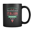 Italian Never underestimate the power of an Italian woman 11oz Black Mug-Drinkware-Teelime | shirts-hoodies-mugs