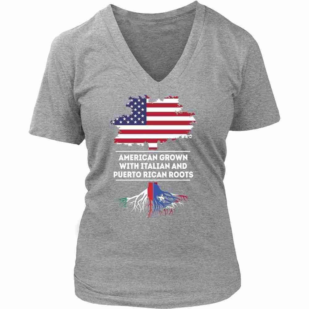 Italian Puerto Rican T Shirt - American grown with Italian and Puerto Rican roots-T-shirt-Teelime | shirts-hoodies-mugs