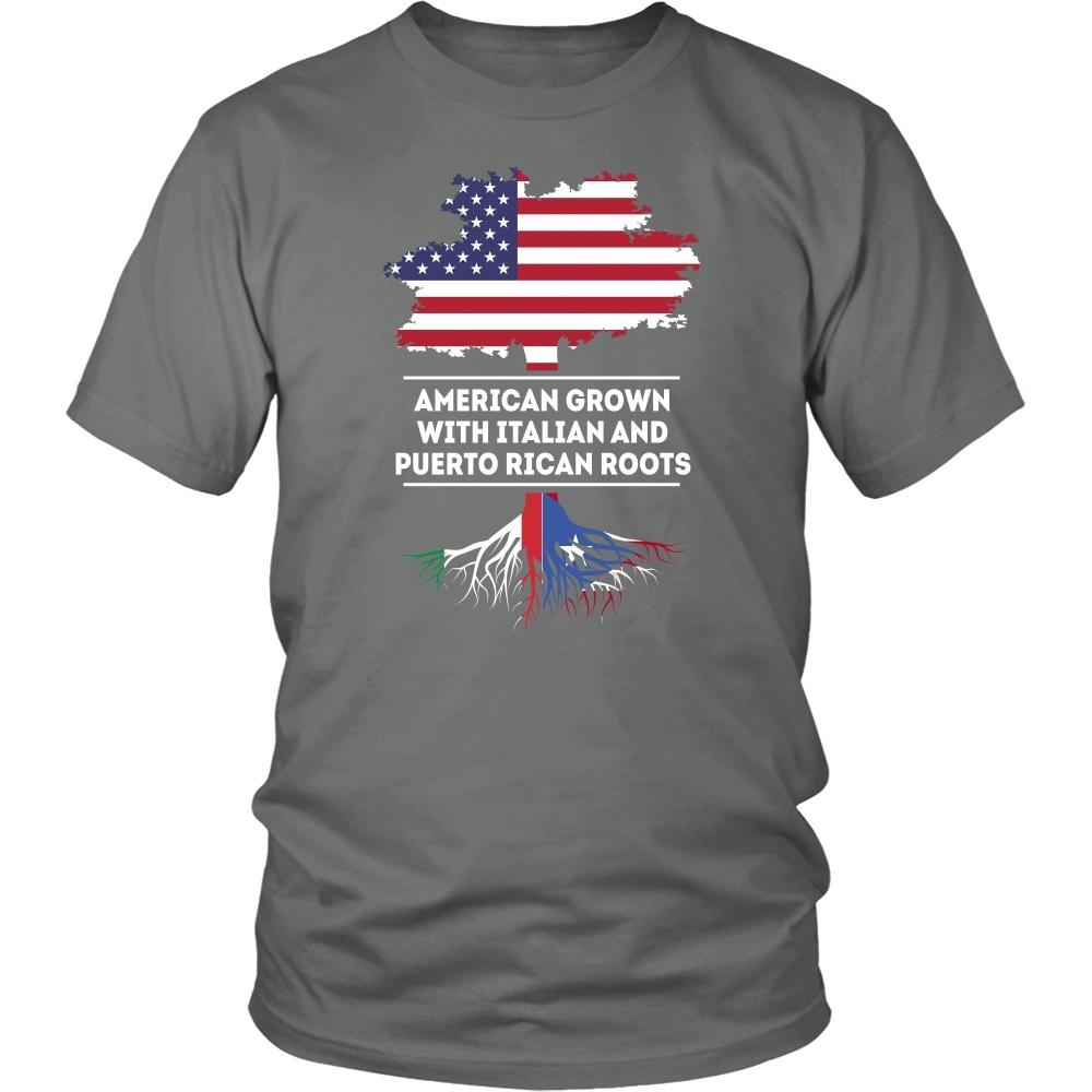Italian Puerto Rican T Shirt - American grown with Italian and Puerto Rican roots-T-shirt-Teelime | shirts-hoodies-mugs