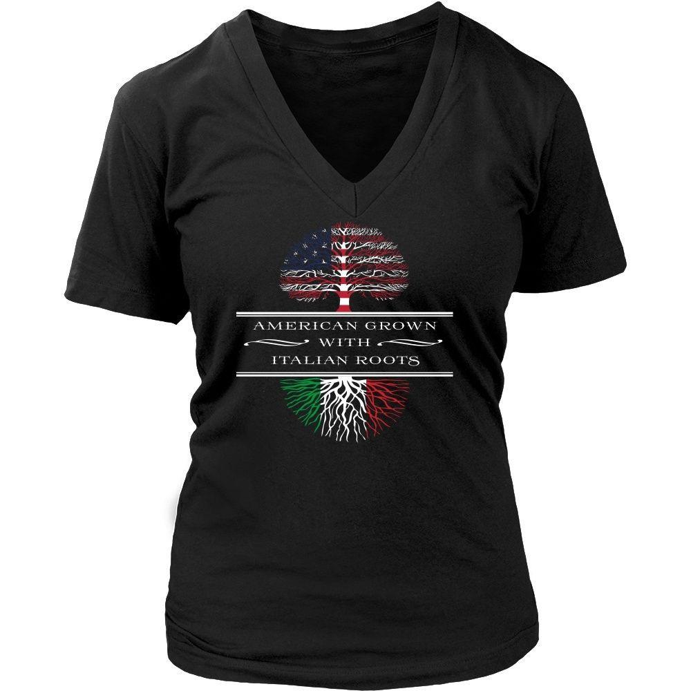 Italian Roots T Shirt - American Grown with Italian Roots-T-shirt-Teelime | shirts-hoodies-mugs