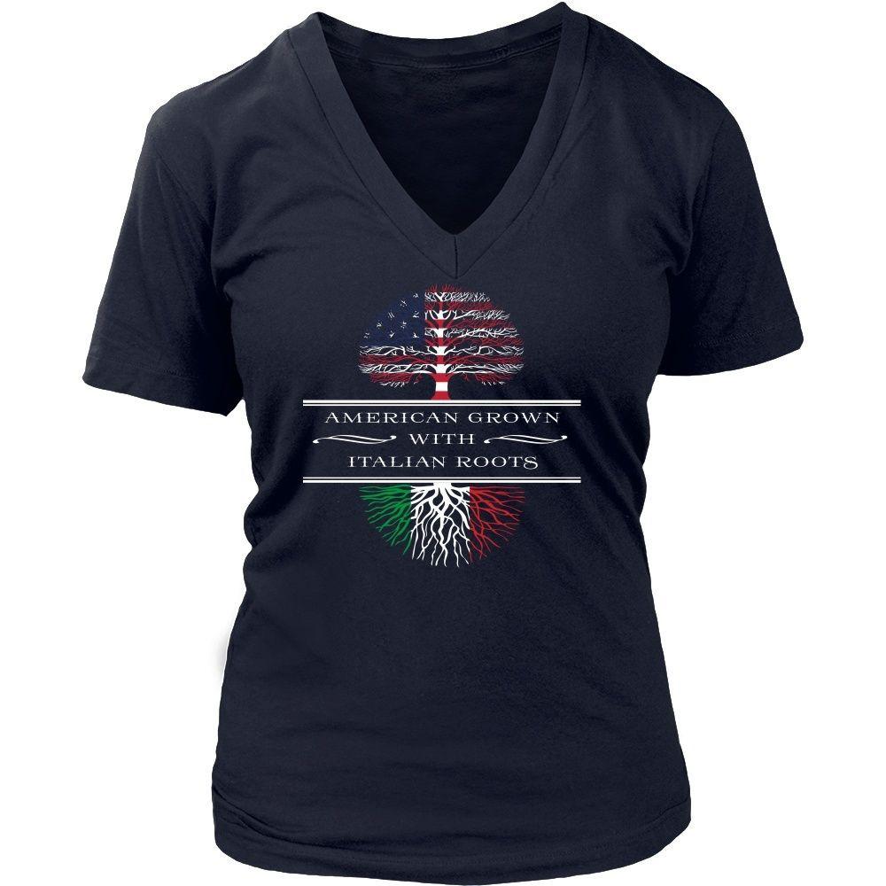 Italian Roots T Shirt - American Grown with Italian Roots-T-shirt-Teelime | shirts-hoodies-mugs