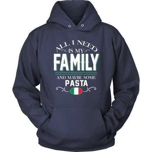 Italian T Shirt - All I need is my family and some Pasta-T-shirt-Teelime | shirts-hoodies-mugs